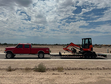 Kubota U35-4 Mini Excavator and Load equipment trailer in Coolidge, Arizona